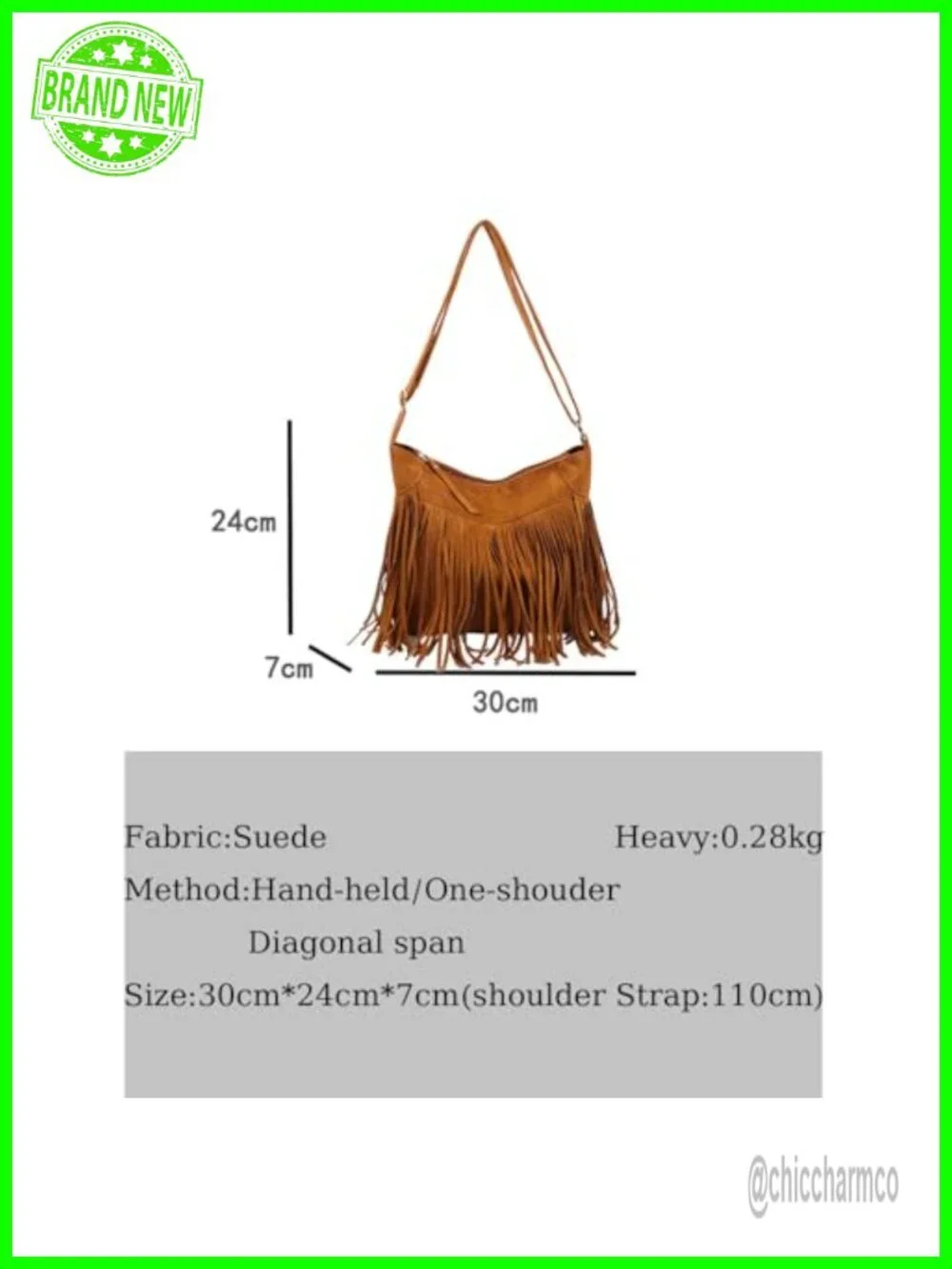 Vintage Fringe Hobo Bag - Suede Tassel Crossbody Shoulder Purse